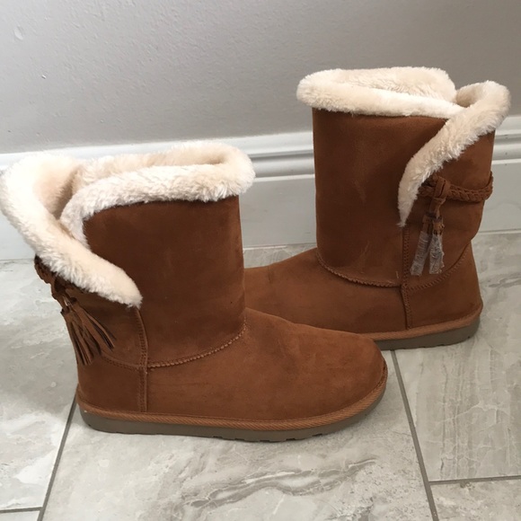 Arizona Womens Faux Suede Fauxfur Boots 